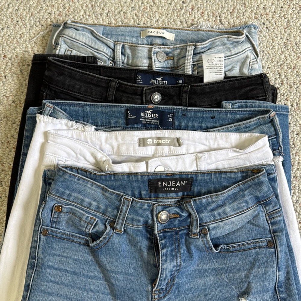 5 Pack of teen girls skinny jeans